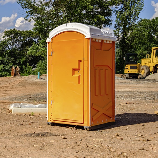 how often are the porta potties cleaned and serviced during a rental period in Mellette